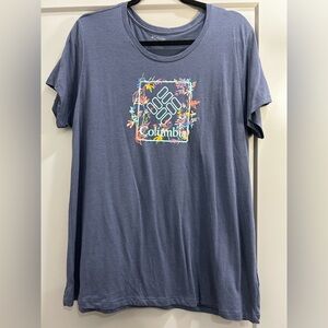 Columbia, Short Sleeve Graphic Shirt, Blue, Women’s, XXL